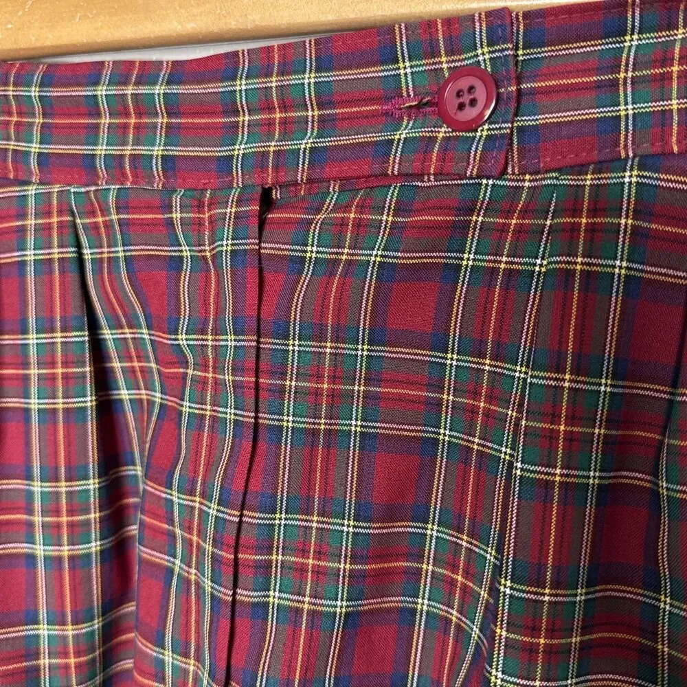 Pendleton Skirt sz 8 Red Plaid Wool Authentic Royal Stewart Tartan Midi Pencil